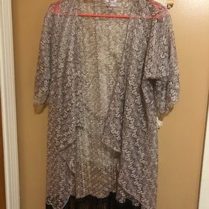 Lace and fringe kimono